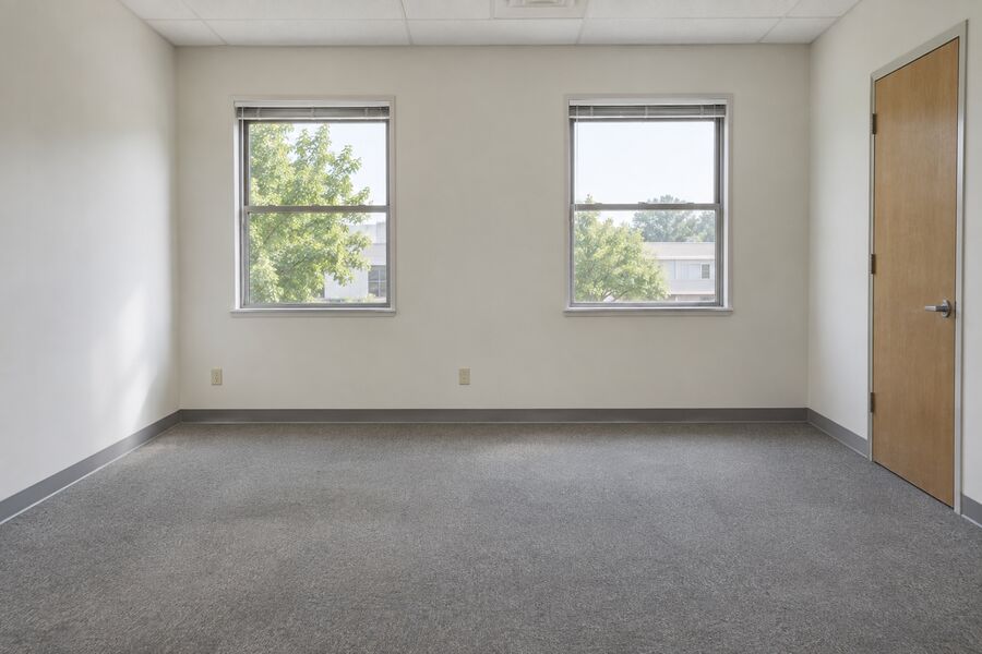 The same office emptied and swept